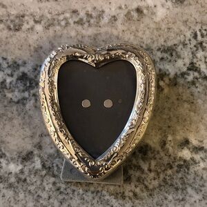 Silver Heart-Shaped Photo Frame